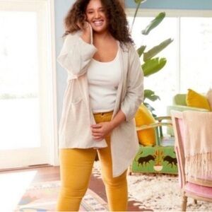 DONNI Anthropologie Ribbed Open Duster Cardigan Sweater Size OS Plus‎ - NWT